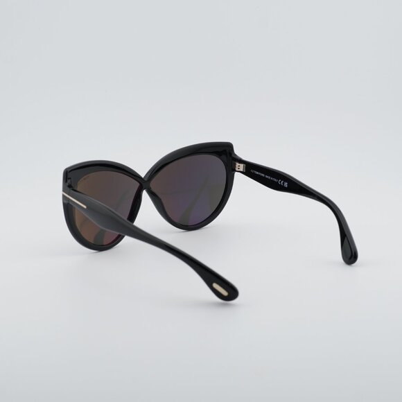Tom Ford Beatrice FT1196 01A Sunglasses Black Butterfly Frame, Smoke Lenses main image 5